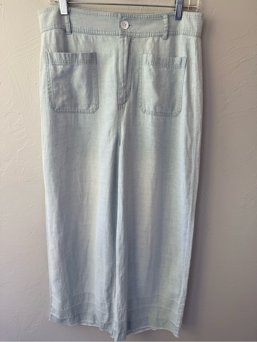 Cloth & Stone Tencel Linen High Rise Cropped Wide Leg Pants M